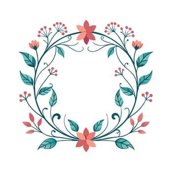 Beautiful Floral Frame Border Illustration vector