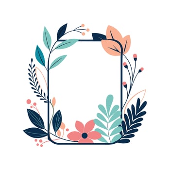 Beautiful Floral Frame Border Illustration vector