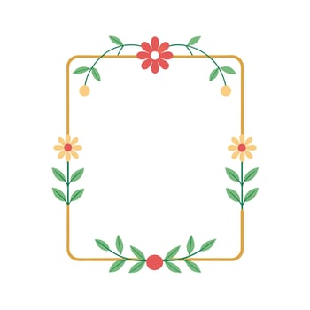 Beautiful Floral Frame Border Illustration vector
