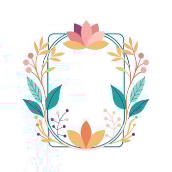 Beautiful Floral Frame Border Illustration vector