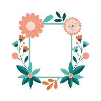 Beautiful Floral Frame Border Illustration vector