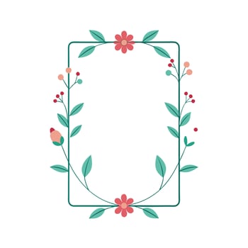 Beautiful Floral Frame Border Illustration vector