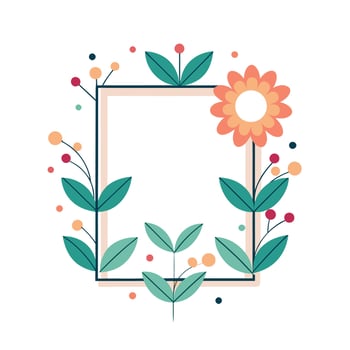Beautiful Floral Frame Border Illustration vector