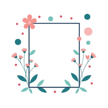 Beautiful Floral Frame Border Illustration vector