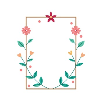 Beautiful Floral Frame Border Illustration vector