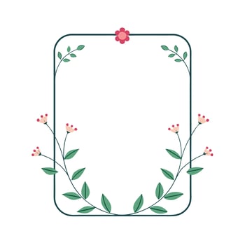 Beautiful Floral Frame Border Illustration vector