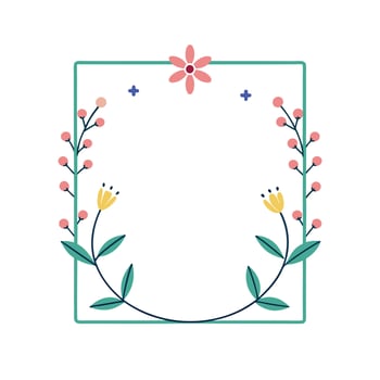 Beautiful Floral Frame Border Illustration vector