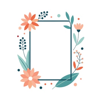 Beautiful Floral Frame Border Illustration vector