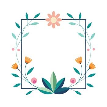 Beautiful Floral Frame Border Illustration vector