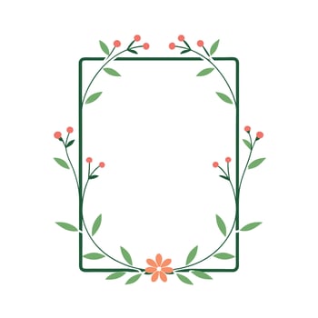 Beautiful Floral Frame Border Illustration vector