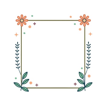 Beautiful Floral Frame Border Illustration vector