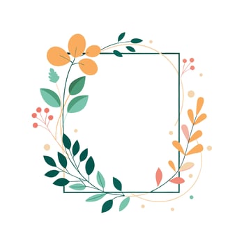 Beautiful Floral Frame Border Illustration vector