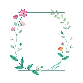 Beautiful Floral Frame Border Illustration vector