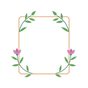 Beautiful Floral Frame Border Illustration vector