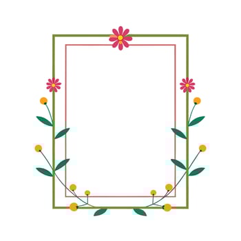 Beautiful Floral Frame Border Illustration vector