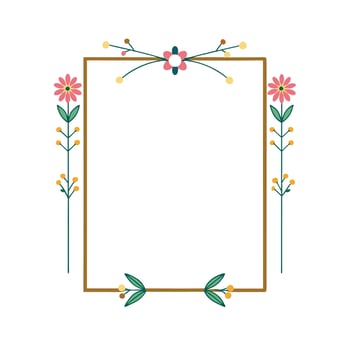 Beautiful Floral Frame Border Illustration vector