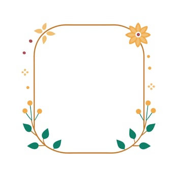 Beautiful Floral Frame Border Illustration vector