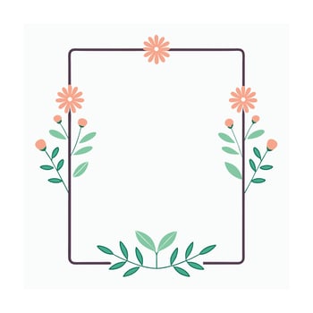 Beautiful Floral Frame Border Illustration vector