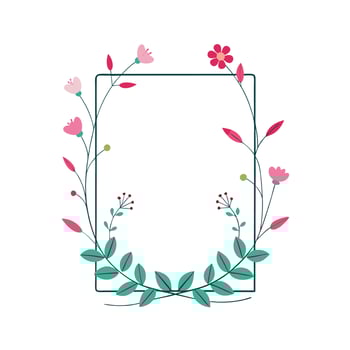 Beautiful Floral Frame Border Illustration vector