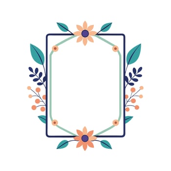 Beautiful Floral Frame Border Illustration vector