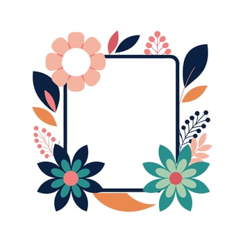 Beautiful Floral Frame Border Illustration vector