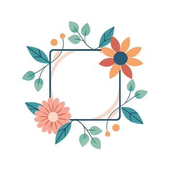 Beautiful Floral Frame Border Illustration vector