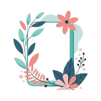 Beautiful Floral Frame Border Illustration vector