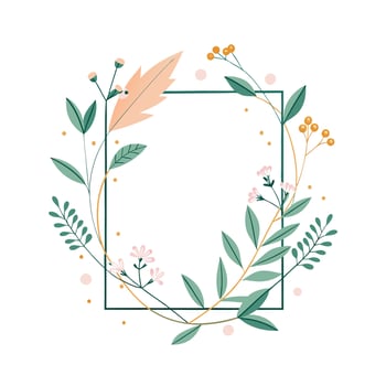 Beautiful Floral Frame Border Illustration vector