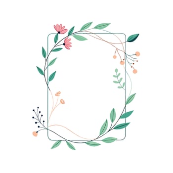 Beautiful Floral Frame Border Illustration vector