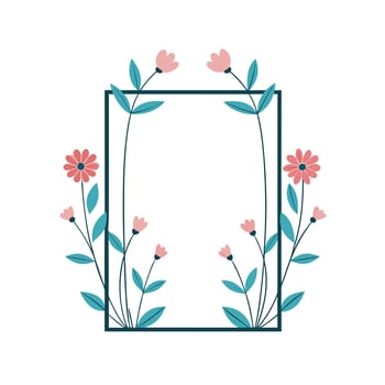 Beautiful Floral Frame Border Illustration vector