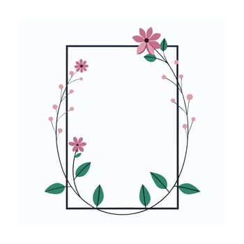 Beautiful Floral Frame Border Illustration vector