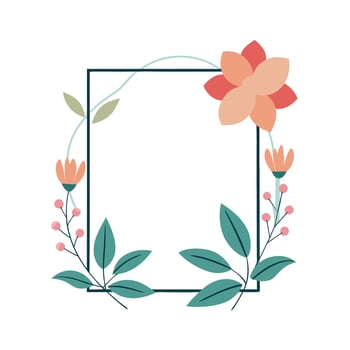 Beautiful Floral Frame Border Illustration vector