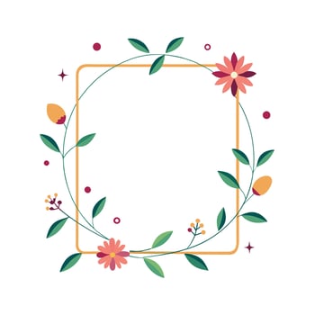 Beautiful Floral Frame Border Illustration vector