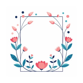 Beautiful Floral Frame Border Illustration vector