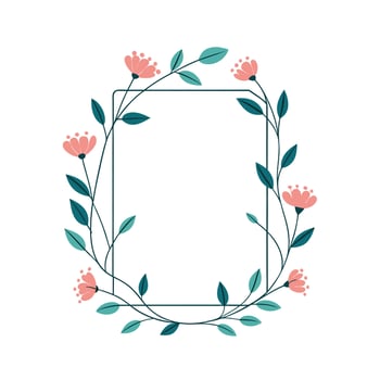 Beautiful Floral Frame Border Illustration vector