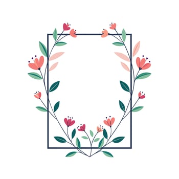 Beautiful Floral Frame Border Illustration vector