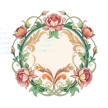 Beautiful Floral Frame Border Illustration vector