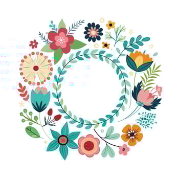 Beautiful Floral Frame Border Illustration vector