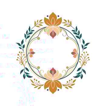 Beautiful Floral Frame Border Illustration vector