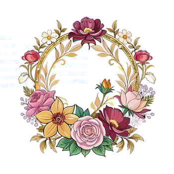 Beautiful Floral Frame Border Illustration vector