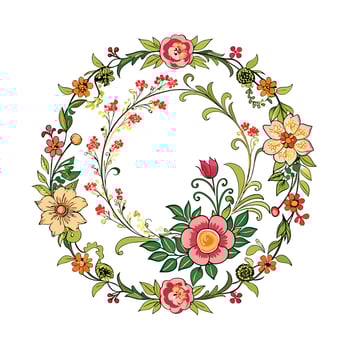 Beautiful Floral Frame Border Illustration vector