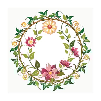 Beautiful Floral Frame Border Illustration vector