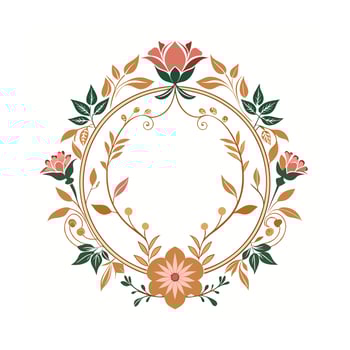 Beautiful Floral Frame Border Illustration vector