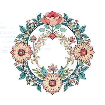 Beautiful Floral Frame Border Illustration vector