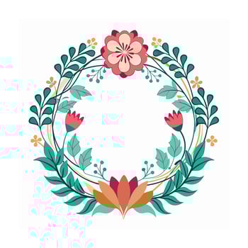 Beautiful Floral Frame Border Illustration vector