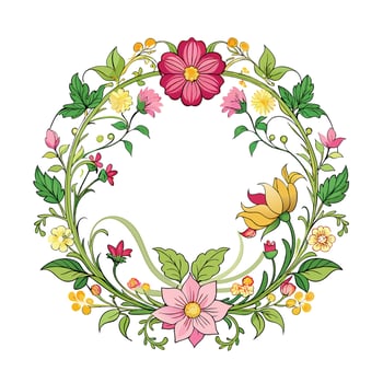 Beautiful Floral Frame Border Illustration vector