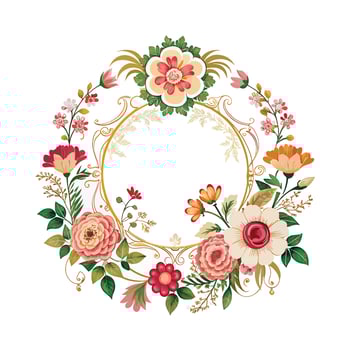 Beautiful Floral Frame Border Illustration vector