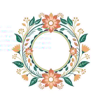 Beautiful Floral Frame Border Illustration vector