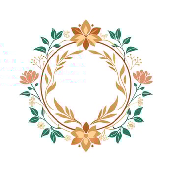 Beautiful Floral Frame Border Illustration vector