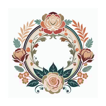 Beautiful Floral Frame Border Illustration vector